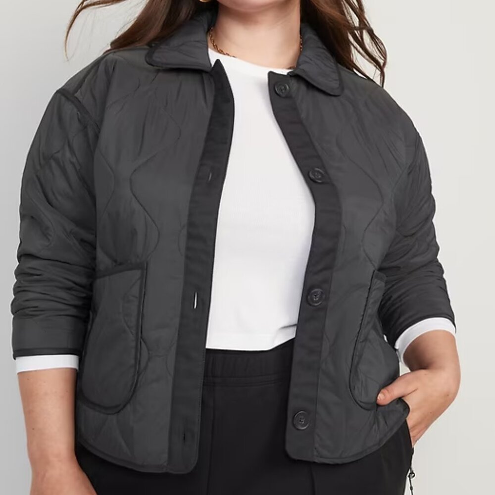 Old Navy Oversized Quilted Utility Jacket, Size X… - image 1